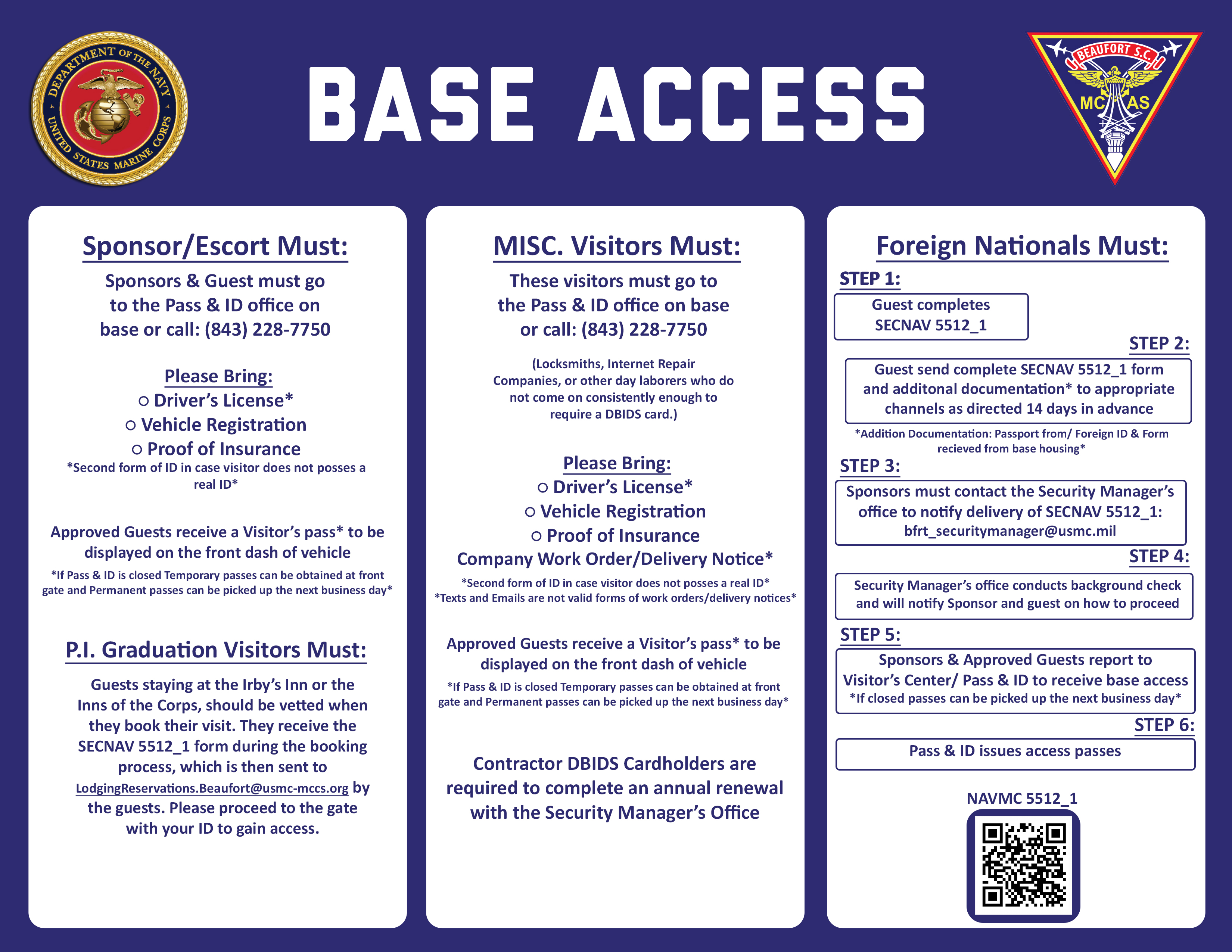Base Access Road Map Graphic